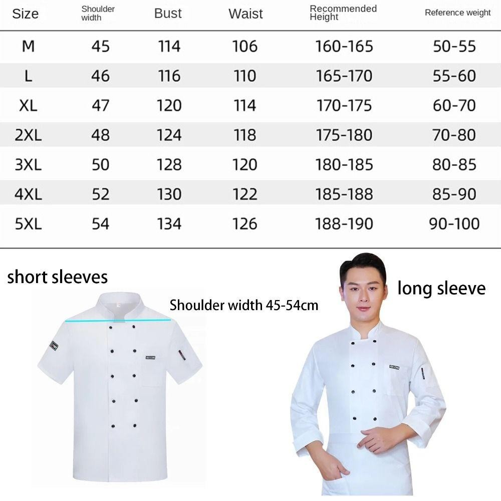 กลับ2ชีวิต เครื่องแบบเชฟ, ชุดทํางานเชฟแขนยาวตาข่ายระบายอากาศ, เสื้อผ้าในครัวหนาสีขาวสีดําชุดเชฟร้านอาหาร ราคา ถูกที่สุด ดีลบีเคเค แกลเลอรีภาพที่ 2