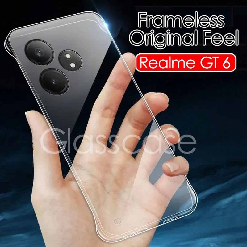 ปลอกสําหรับrealme GT 6 6T 7 pro GT6 GT6T GT7pro Neo 6 se Neo6se RealmeGt7proบางFrameless Tactile Shell Hard PCใสเคสโทรศัพท์ฝาครอบด้านหลังกันกระแทก