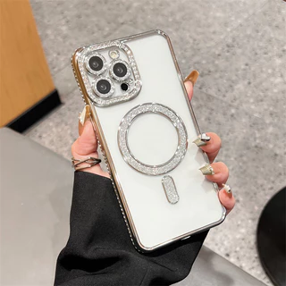 เคสโทรศัพท์มือถือ ปิดด้านหลัง กันกระแทก ประดับพลอยเทียม สําหรับ iPhone 17 Air 17Pro 17Promax 15 14 12 11 13 16 Pro Max