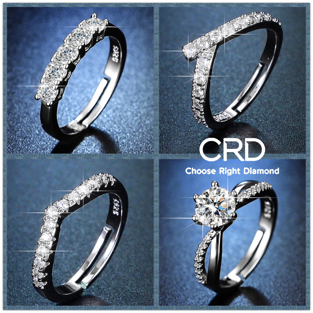 CRD แหวน แหวนเงินแท้ 92.5% แหวนคู่ แหวนเพชร แหวนเงิน แหวนเพชรแท้ แหวนแฟชั่น แหวนพลอย แหวนพลอยแท้ เงิน 925