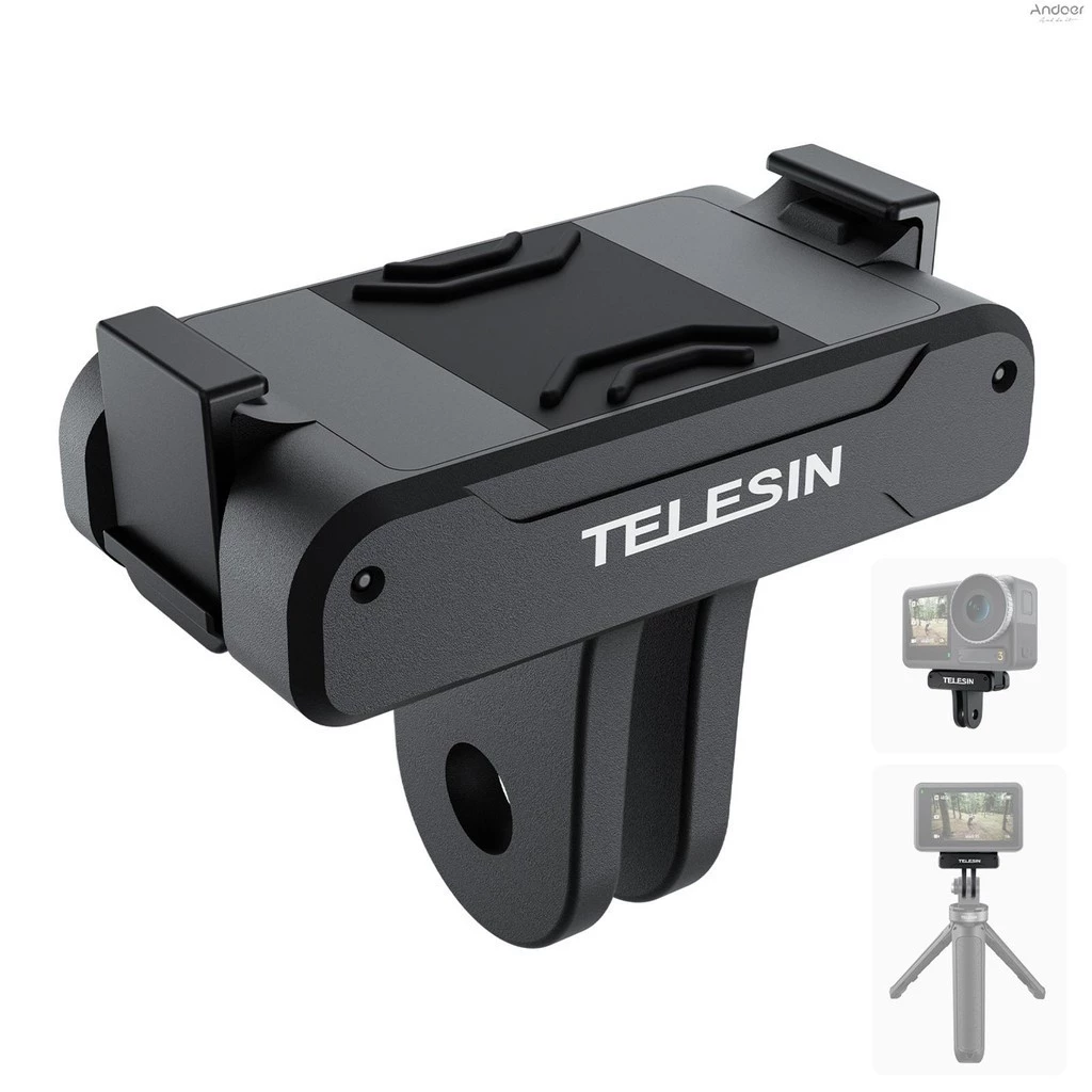 Telesin OA-TPM-T04 Magnetic Quick Release Mount สําหรับกล้องแอ็คชั่นกล้องโลหะพร้อมอะแดปเตอร์กล้องกีฬาเข้ากันได้กับAction 4/3