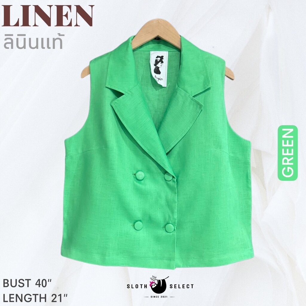 SLOTH SELECT เสื้อลินินแท้ ดีไซน์ดูแพงมากกก ใส่ทำงาน ออกงาน งานทางการได้เลยค่ะ