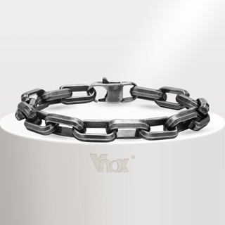 Vnox Vintage Oxidized Black Chain Link สร้อยข้อมือผู้ชาย Pun…