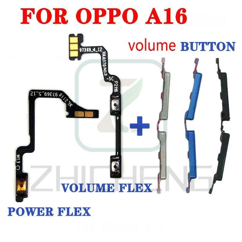 ปุ่มปรับระดับเสียงไฟ A16 ด้านหลัง Flex สําหรับ Oppo A16S A54S บนปุ่มปิดด้านข้าง Flex สายริบบิ้น