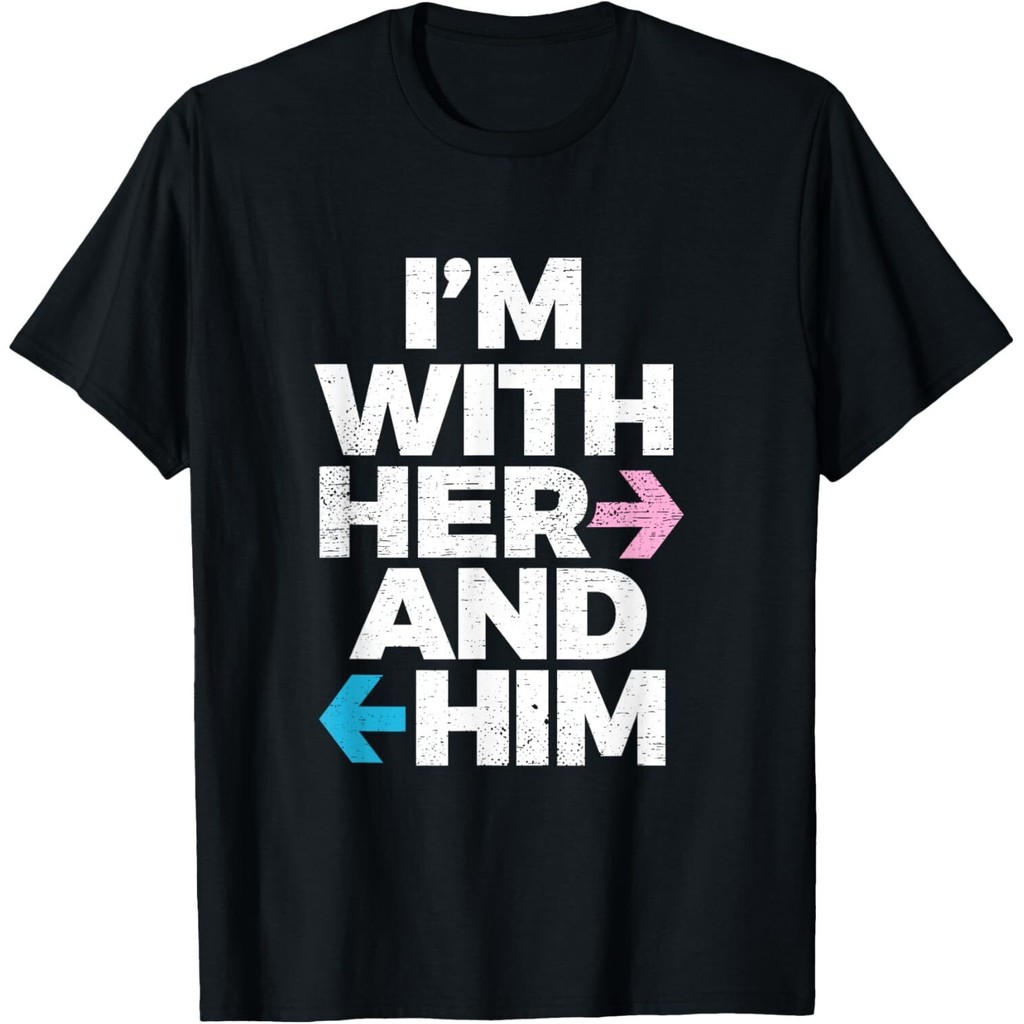 I\U2019M พร้อมเสื้อยืด Her And Him Throus Polyamory Polyamorous