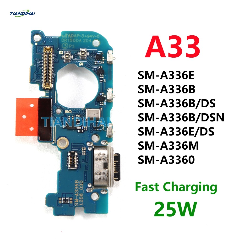 USB ชาร์จ Dock พอร์ตเชื่อมต่อสําหรับ Samsung Galaxy A33 5G A336B A336E A336M A336 Charger ประเภท C ป