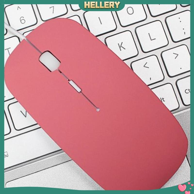 [HelleryPH] เมาส์ออปติคอลแบบมีสายบาง 1600DPI เมาส์คอมพิวเตอร์สํานักงานสําหรับแล็ปท็อปพีซีสีชมพู