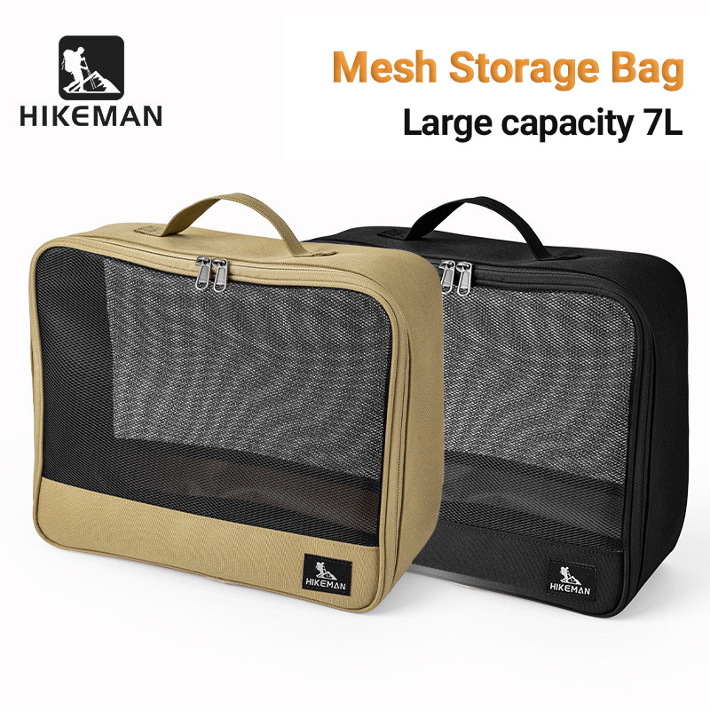 HIKEMAN Camping Mesh Storage Bag Oxford 7L