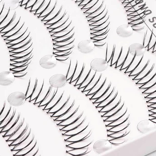 🔥10 คู่ U รูปร่างขนตาปลอมธรรมชาติ Cross โปร่งใส Strip Manga Reusable เกาหลี Eye แต่งหน้า Lash Extension