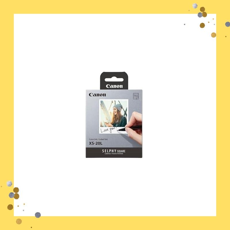 Color ink/label set for Canon SELPHY SQUARE QX10/QX20 XS-20L