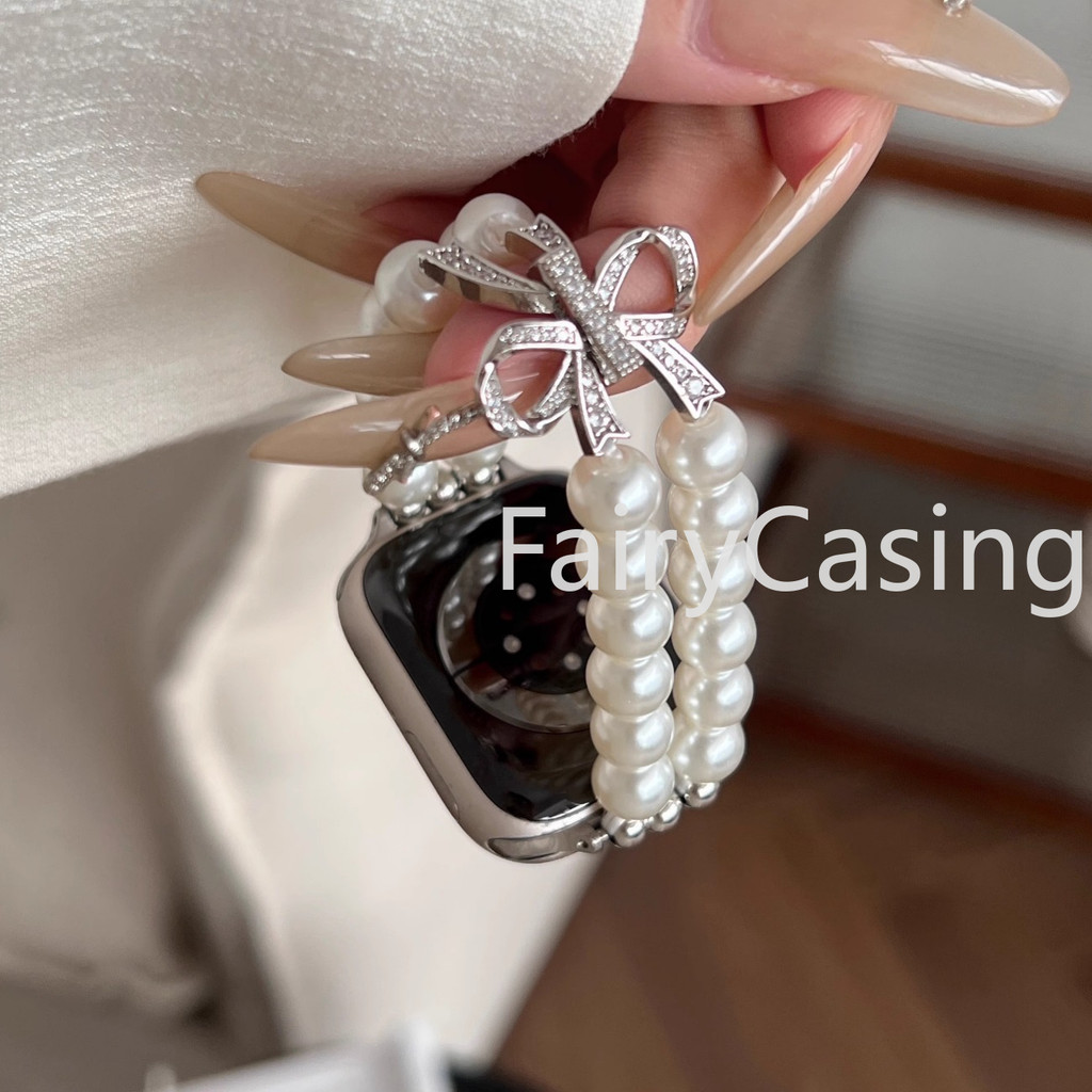 คู่แถว Pearl Butterfly Band สําหรับ Huawei นาฬิกา Fit 3 2 สายคล้องคอสําหรับ Huawei 8 9 10 NFC Watchb