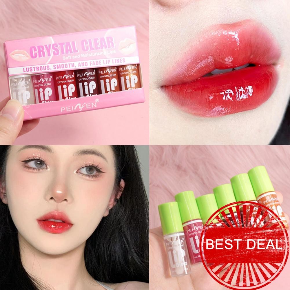 Box Aloe ลิปสติก Long Lasting Waterproof Gloss Gloss Set Moisturizing Tint Lip Mini K9k1