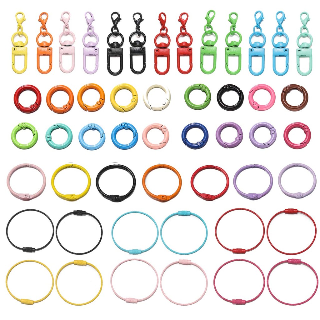 St.kunkka พวงกุญแจ DIY แพ็ค1-2ชิ้นในร้านมีอีกหลายแบบ ห่วงแหวน ห่วงลวดสลิง ห่วงกลม ตะขอคอหมา ตะขอก้ามปูตัวยู