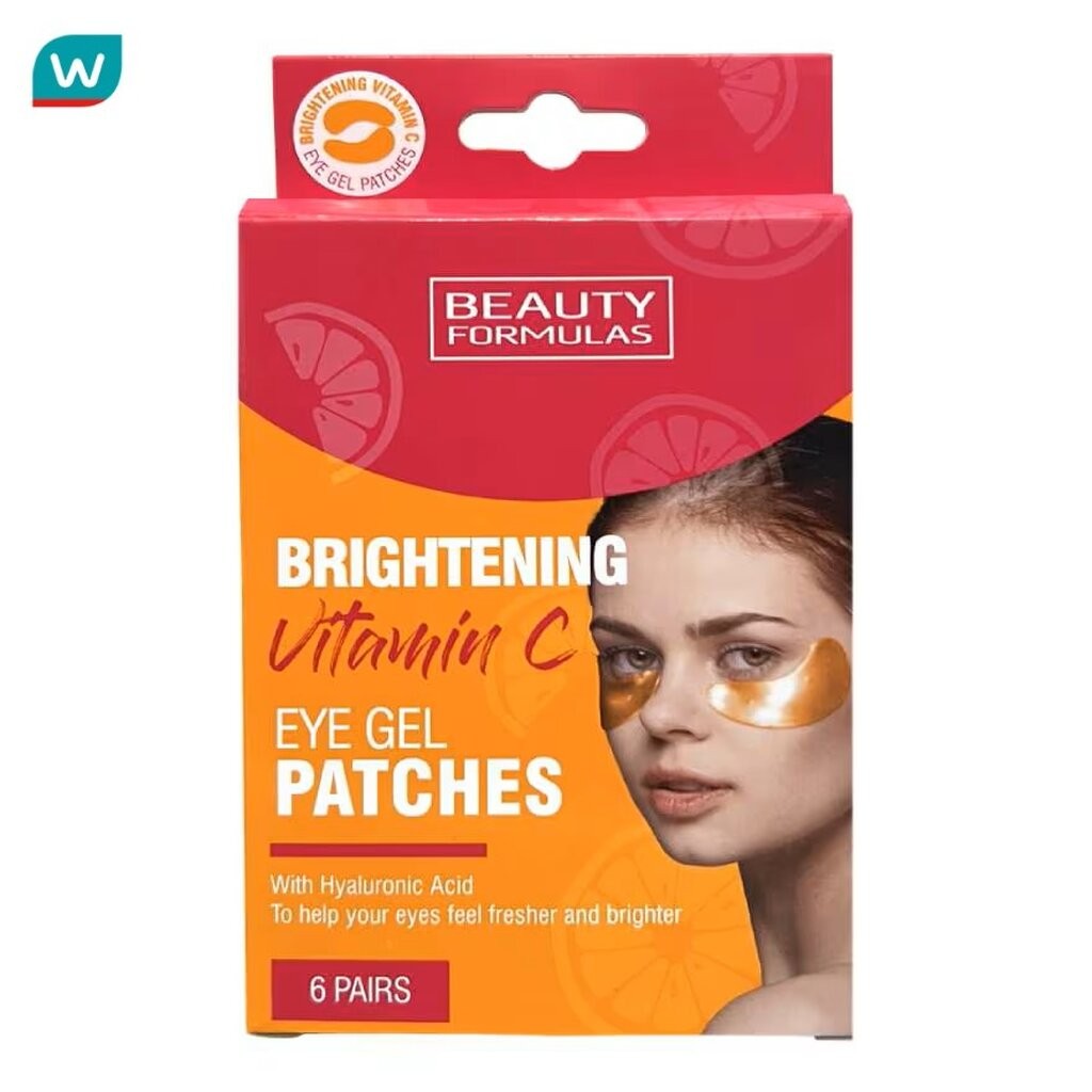 Beauty Formulas บิวตี้ ฟอร์มูล่า ไบร์ทเทนนิ่ง วิตามินซี อาย เจล แพชส์ 6 คู่.