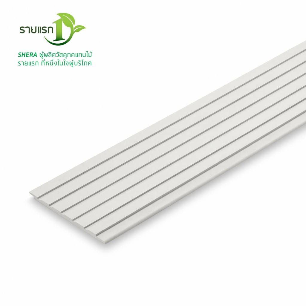 Changdee eco เฌอร่า ไม้ฝาบังใบ สเปลนดิด รุ่นดีไลน์ DL05 ลายเสี้ยน 1.0x22x300ซม. สีธรรมชาติ สินค้าดีม
