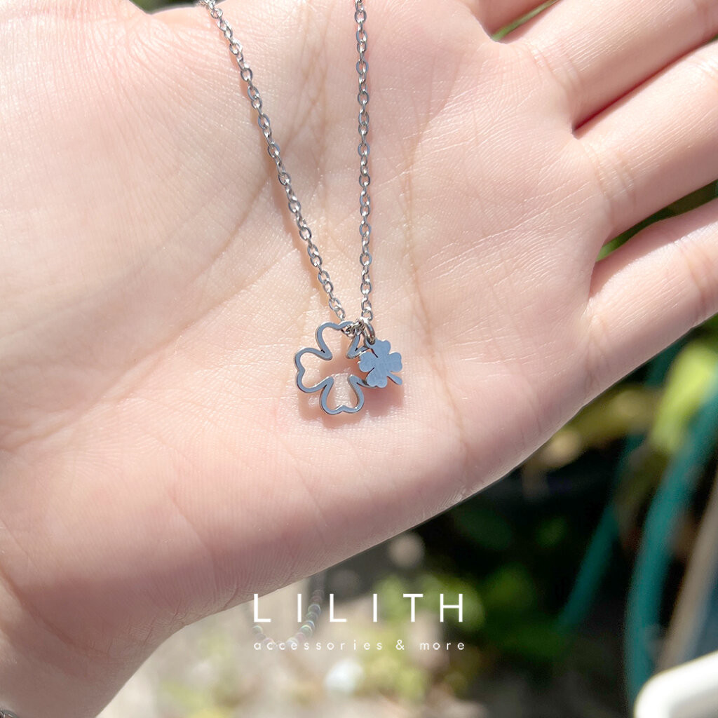 Lilith - Four leaf clover Necklace สร้อยคอ จี้ใบโคลเวอร์