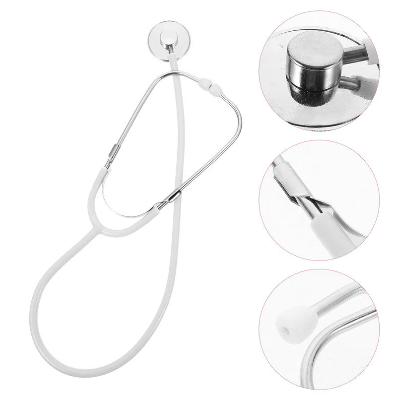 Kids Toys Simulated Stethoscope Doctor False Care Playset White Nurse Props Child