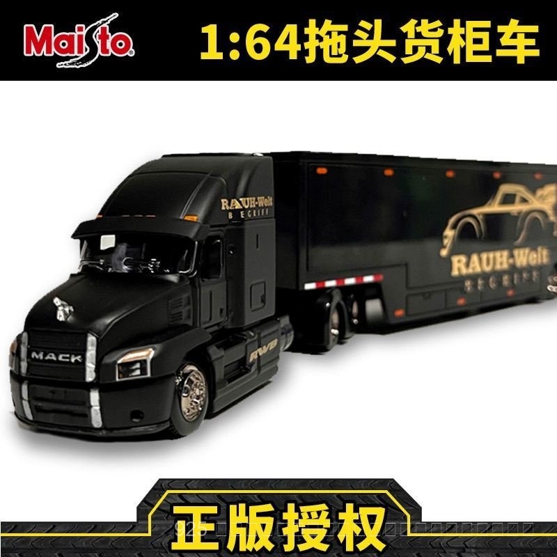 [คอลเลกชัน 1856 คน] Maisto Burago 1:64 รถพ่วง รถบรรทุกคอนเทนเนอร์ MACK ANTHEM รถพ่วงจำลอง โมเดลรถโลหะผสม ของเล่น ISHK