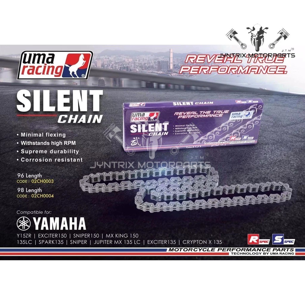 TIMING CHAIN SILENT CHAIN UMA RACING LC135 Y15 FZ150 SRL115 EGO NOUVO S RS150 96L 98L 88L 90L 120L E
