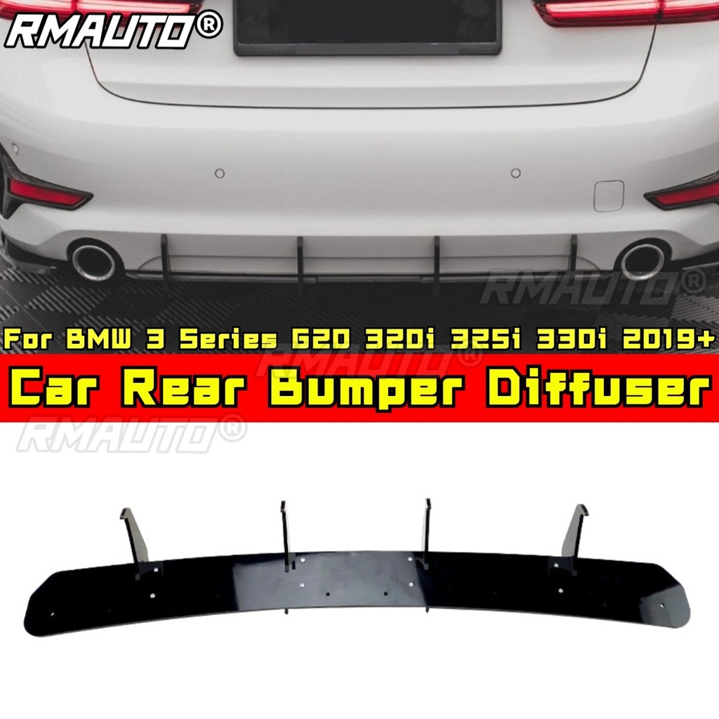 สําหรับ BMW 3 Series G20 320i 325i 330i ด้านหลังกันชน Diffuser Lip ผ้ากันเปื้อนสําหรับ BMW 3 Series 
