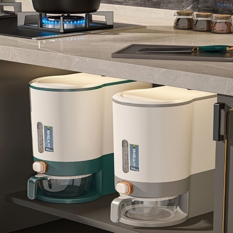 Rice Bucket Metering Rice Bucket Multifunctional Rice Noodle Cylinder Sealed Tank Cereals Storage Bo