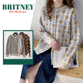 【Promosi Harga Rendah】Britney— Korean Cardigan Rajut Outer Sweather Korea Sweater Wanita Bahan Rajut Premium