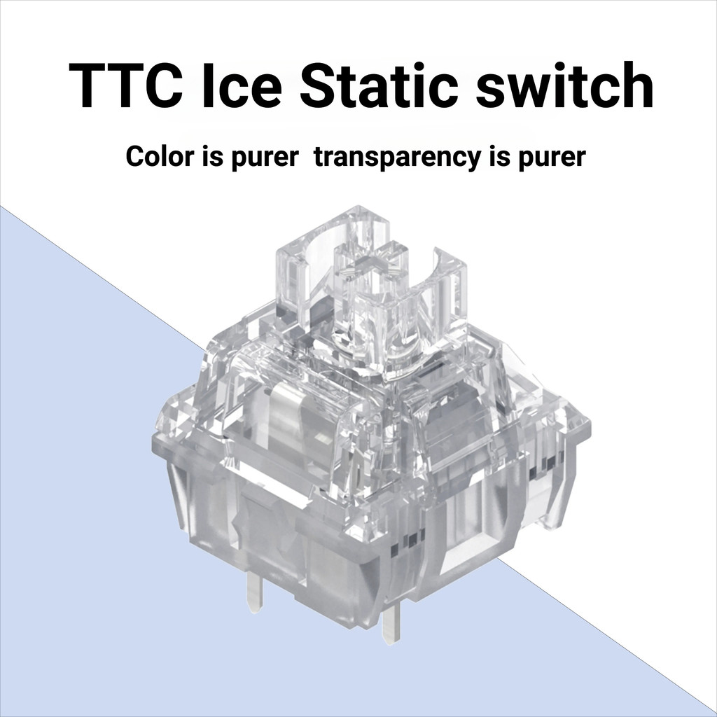 Ttc Ice Static Switch V2 Silent Switch Hot swappable Mechanical Keyboard Switch Customization โปร่งใ
