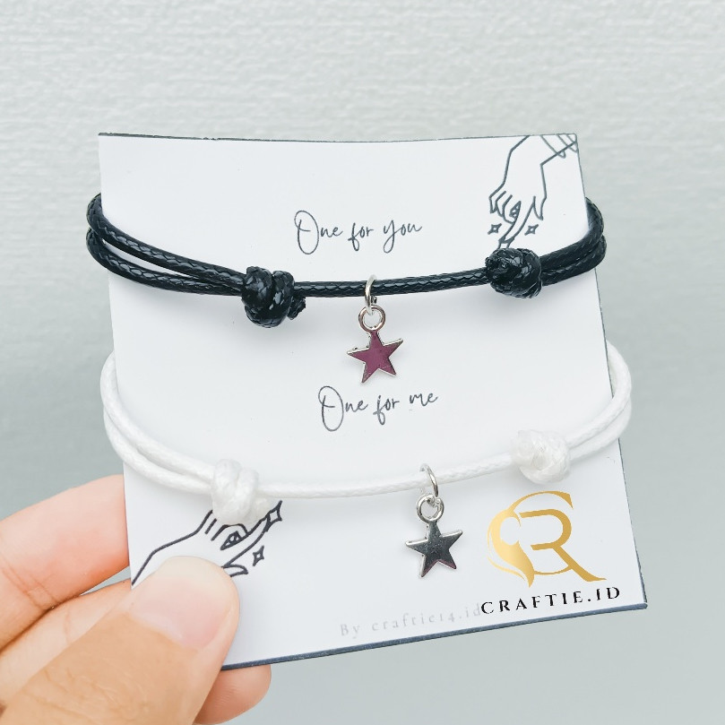 RR_ACECORIS SILVER STAR COUPLE BRACELET / STAR STRAP BRACELET / STAR BRACELET AESTHETIC VIRAL ||MERI