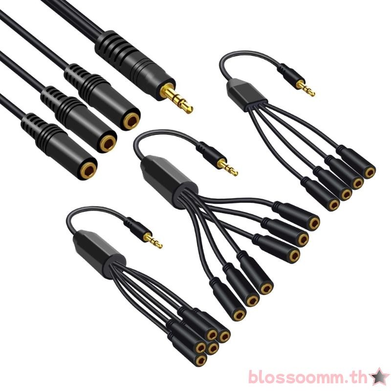 Bloss สเตอริโอ AUX สายไฟ 3 5 มม.ชาย 3 5 มม.ตัวเชื่อมต่อหญิง AUX อะแดปเตอร์สาย Converters Splitter สาย 30 ซม.ยาว