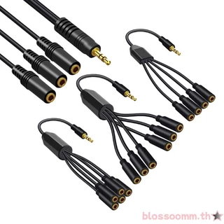 Bloss สเตอริโอ AUX สายไฟ 3 5 มม.ชาย 3 5 มม.ตัวเชื่อมต่อหญิง AUX อะแดปเตอร์สาย Converters Splitter สาย 30 ซม.ยาว