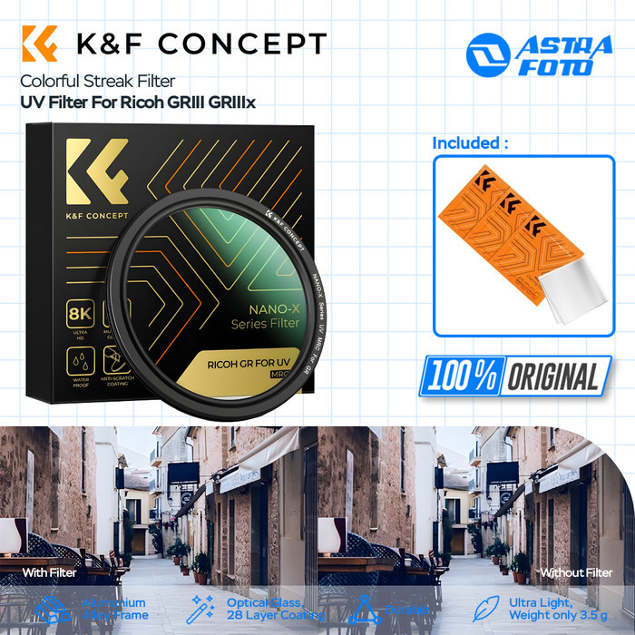 KNF Concept UV Filter สําหรับ Ricoh GRIII / GRIIIX Street Diary Urban OTH HDF GR II GR IIIx HD กันน้