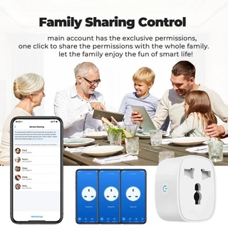 TUYA WiFi ซ็อกเก็ตอัจฉริยะ 16/20A ปลั๊กอเนกประสงค์ไร้สาย Smart Life ทํางานร่วมกับ Alexa Google Home