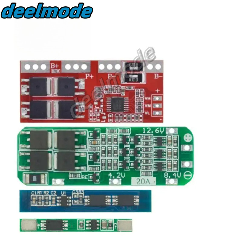 บอร์ดชาร์จแบตเตอรี่ลิเธียม 1S 2S 3S 4S 3A 20A 30A Li-ion 18650 PCB BMS สําหรับโมดูลเซลล์มอเตอร์สว่าน Lipo