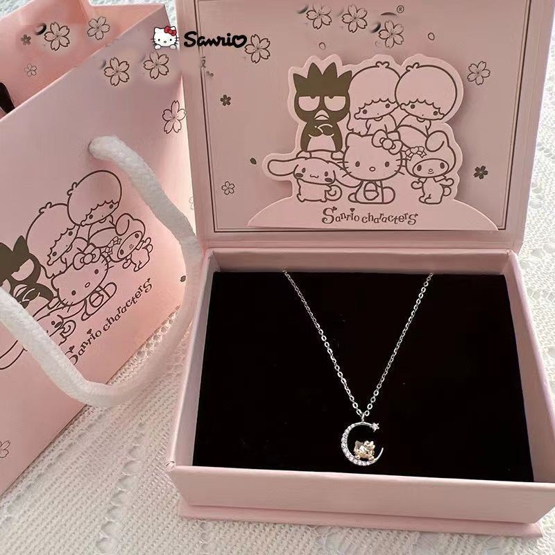 สร้อยคอเงิน 925 รูปแมว Hello Kitty สำหรับผู้หญิง แฟชั่น โซ่คอแบบอเนกประสงค์ ของขวัญวันเกิดเพื่อนที่ดีที่สุด