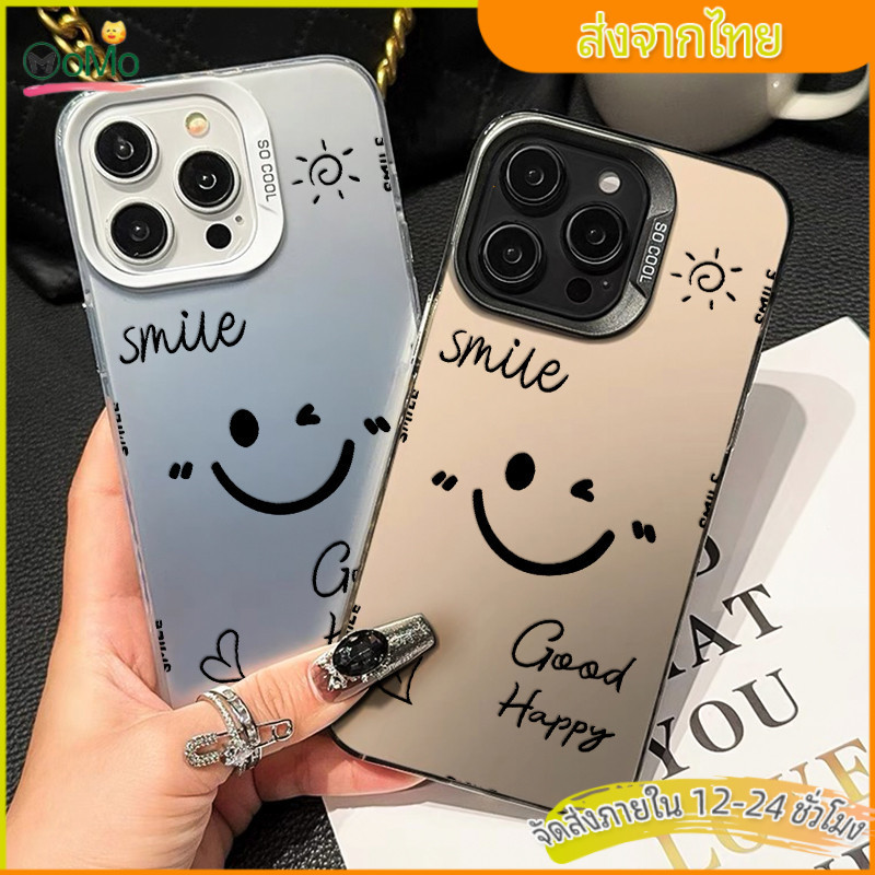 ใบหน้ายิ้มแย้ม เคสไอโฟนกันกระแทก เคสมือถือ กรณีมือถือ สำหรับ iPhone11promax 15plus 16 14 13 12mini XR/XSMax 7 8 SE2020
