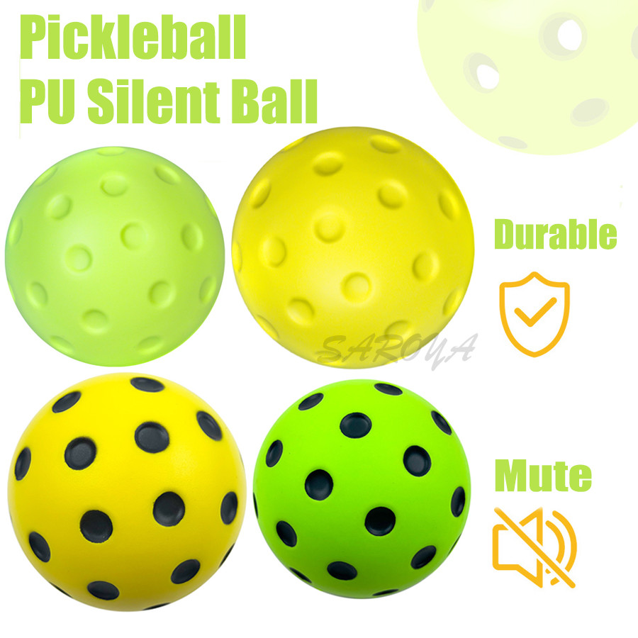 1 PC เงียบ Pickleball Balls Quiet PU Bounce Ball Pickleball Ball Consistent Bounce Pickleball Practi