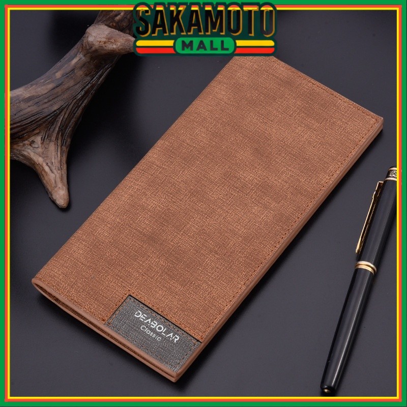 DAREMO WA476B7 BROWN LEATHER Mens LONG WALLET TIN CARD SLOT PREMIUM BRANDED SIMPLE MODERN MENS MONEY