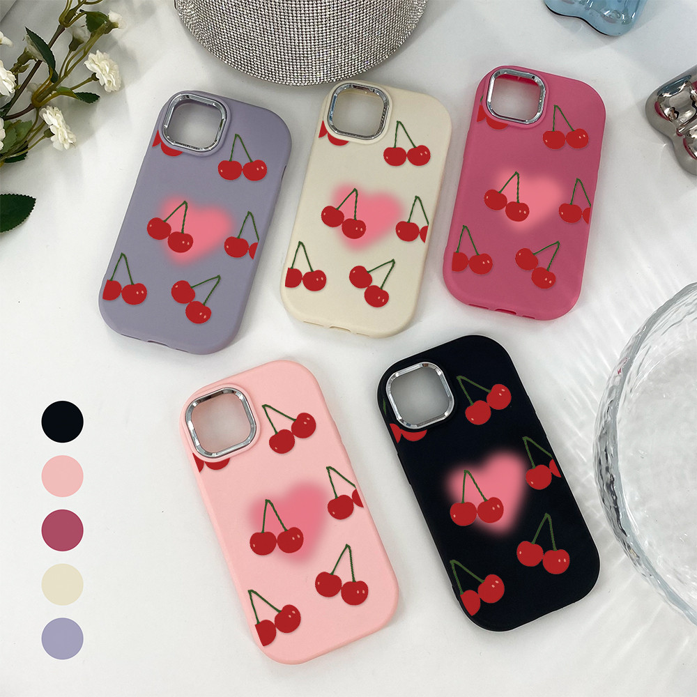 ส่งจากไทย เคสไอโฟน12 ลายเชอร์รี่ หัวใจชมพู ใช้ได้กับIPhone11 12 13 14 15 16 Pro MAX PLUS X XS XR 7 8 plus กันน้ำกันฝุ่น ราคา ถูกที่สุด ดีลบีเคเค แกลเลอรีภาพที่ 5