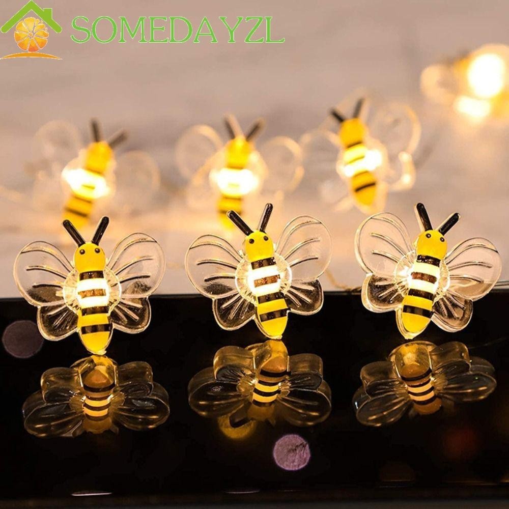 SOMEDAYZL ไฟ LED รูปตัวผึ้ง, โคมไฟบรรยากาศสัตว์น่ารักกันน้ํา, ห้องไฟนางฟ้าแบบพกพาแบบยืดหยุ่นแบบพกพา