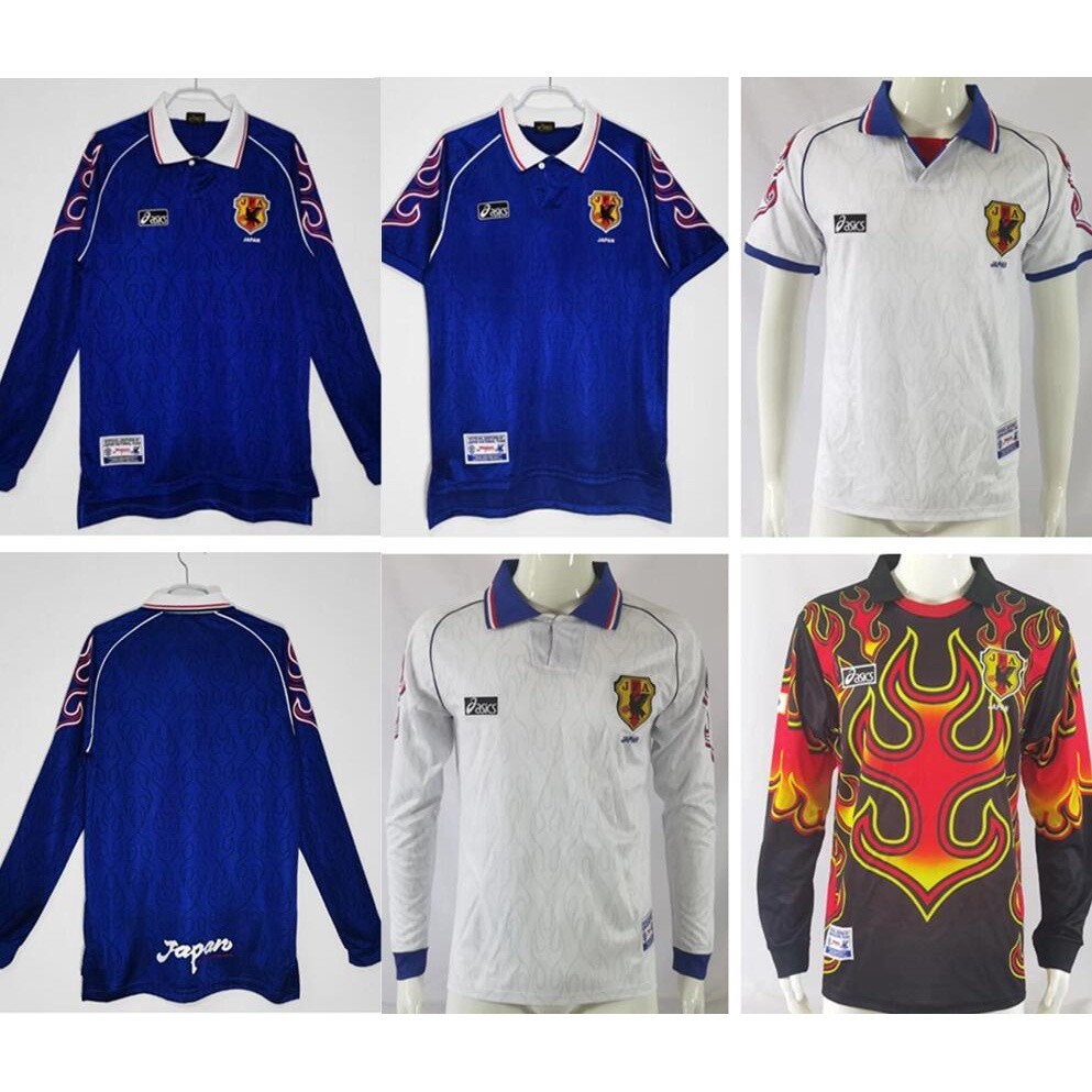 เสื้อกีฬาแขนสั้น ลายทีมชาติฟุตบอล 98 Goalkeeper Jersey 1998 ชุดเหย้า สไตล์ญี่ปุ่นเรโทร