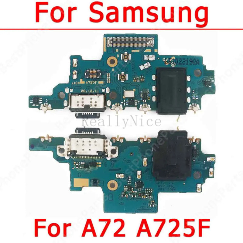 บอร์ดชาร์จ Usb สําหรับ Samsung Galaxy A72 พอร์ตชาร์จ สายเคเบิลอ่อน ซ็อกเก็ตริบบิ้น Pcb อะไหล่เชื่อมต่อ