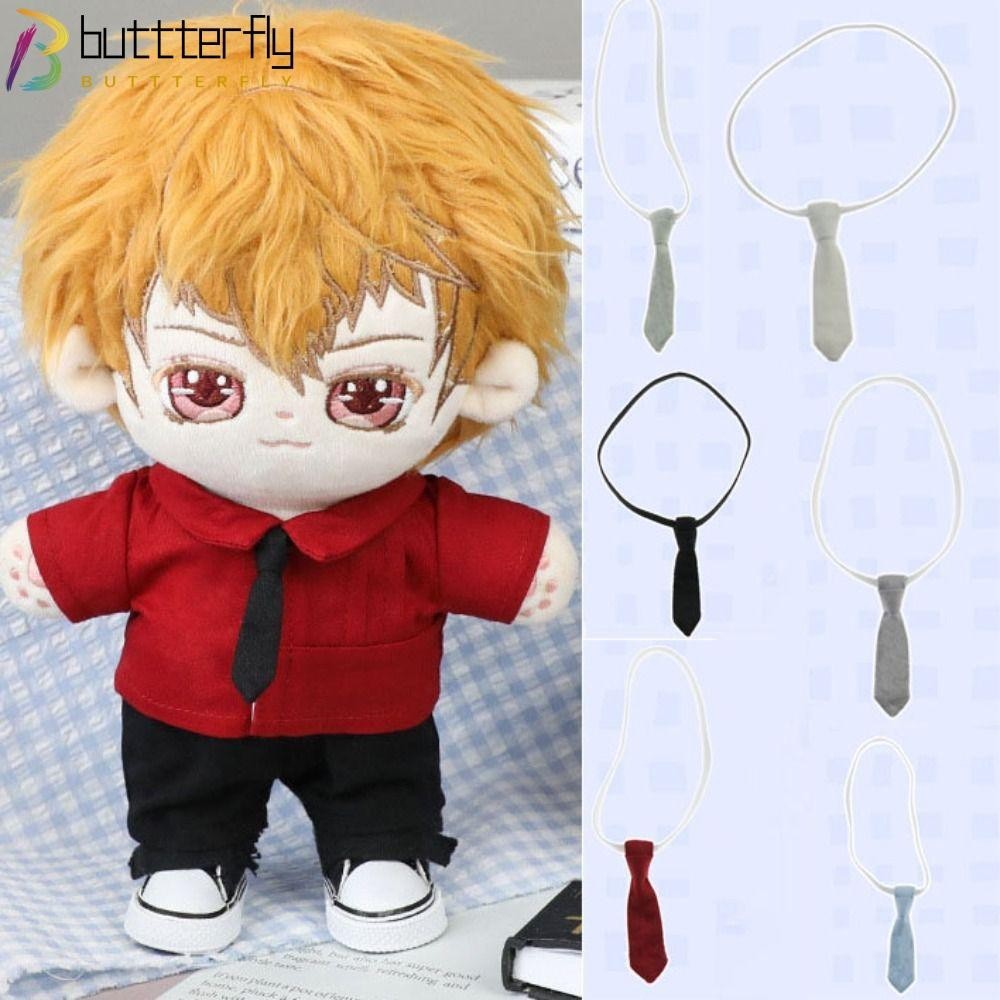 Buttterfly เนคไท ผ้าฝ้าย 20 ซม. 6 สี อุปกรณ์เสริม สําหรับตุ๊กตา 1/12 Bjd