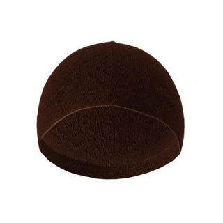 Dealshop หมวกละหมาดสําหรับผู้ชาย, หมวกบีนนี่ถักตาข่ายระบายอากาศ, หมวกคลุมศีรษะสําหรับผู้ชายสีทึบ