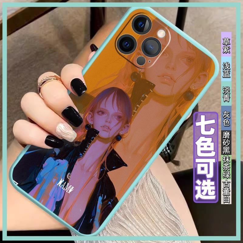 Digital Anime Phone Case For iphone 12 Pro Max High value Shockproof Solid color protective Texture Durable youth Anti-dust