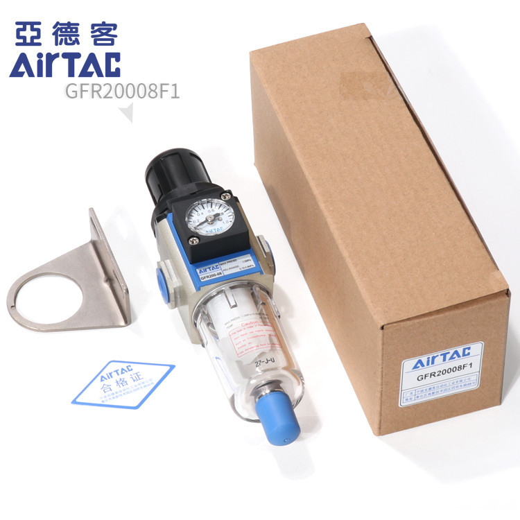 AIRTAC ตัวกรองควบคุมความดันอากาศโปรเซสเซอร์แหล่งอากาศ  GFR200-08 06 GFR300-08 10 15 GFR400-10 15 GFR
