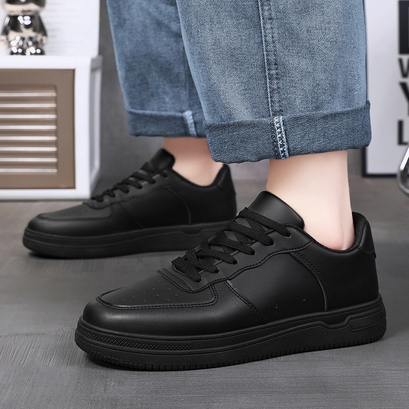 ⚡พร้อมส่ง⚡รองเท้าผ้าใบผู้ชายสไตล์เกาหลี รองเท้าสีขาว พื้นหนา แฟชั่นใช้งานได้หลากหลาย