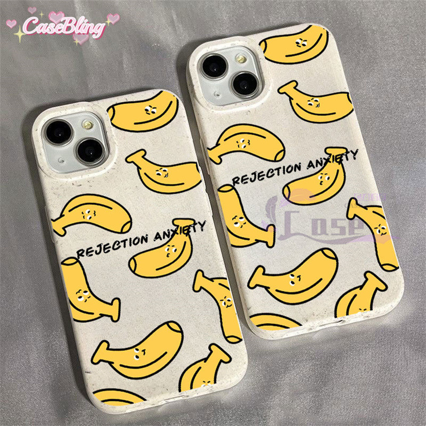 CaseBling Banana for IPhone 11 12 13 14 15 Pro Max X Xr Xs 8 7 6Plus SE 2020 Soft Eco-Friendly Cover