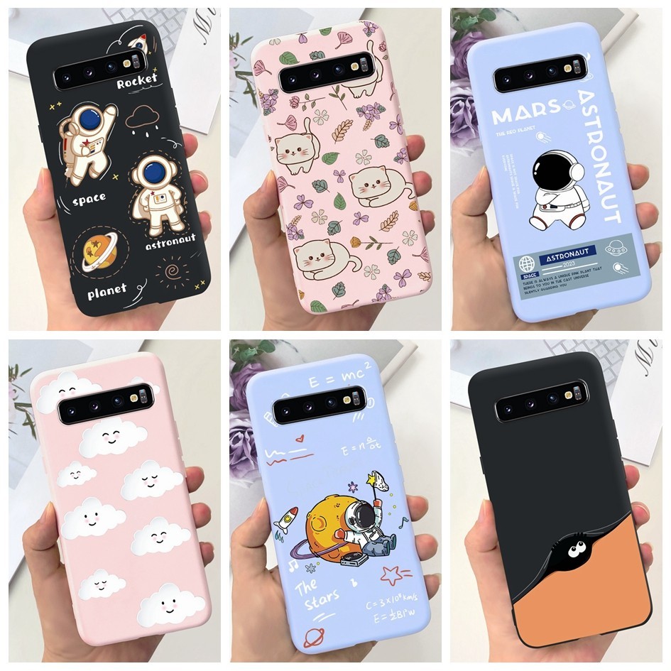 เคสโทรศัพท์มือถือ ซิลิโคนนิ่ม TPU ลายการ์ตูนนักบินอวกาศน่ารัก สําหรับ Samsung Galaxy S10 S10e S10 4G SM-G973F