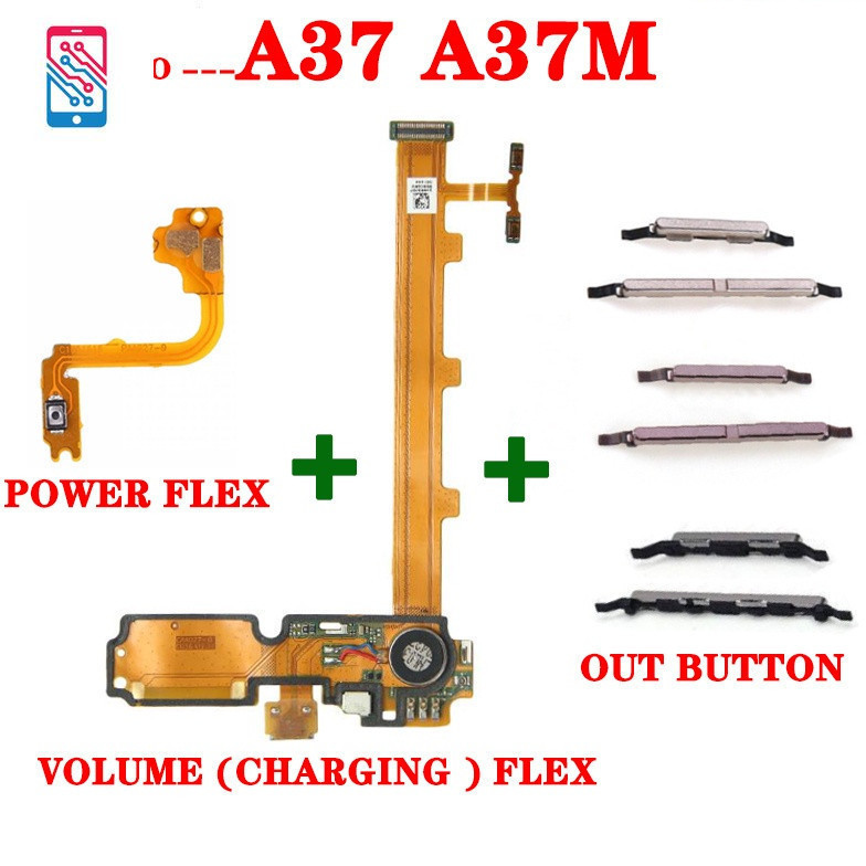 ปุ่มปรับระดับเสียง แบบยืดหยุ่น สําหรับ OPPO A37 A37f A37fw A37m