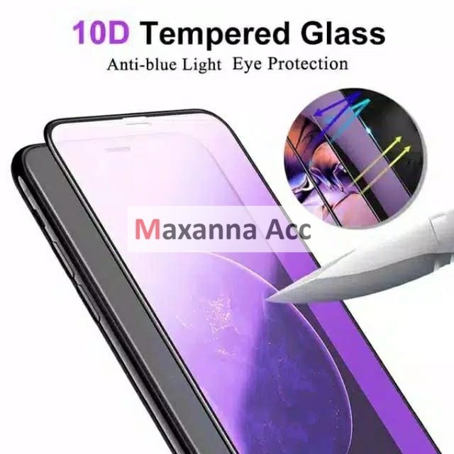 [MAXNA] ANTI BLUELIGHT TEMPERED GLASS 10D FULL SAMSUNG J2Prime/J3Pro/J4+/J5 Prime/J5Pro/J6/J6+/J7Pro